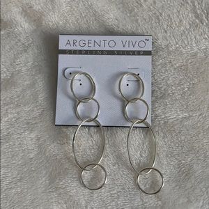 5/$25 NWT Argento Vivo Ster. Silver Drop Earrings